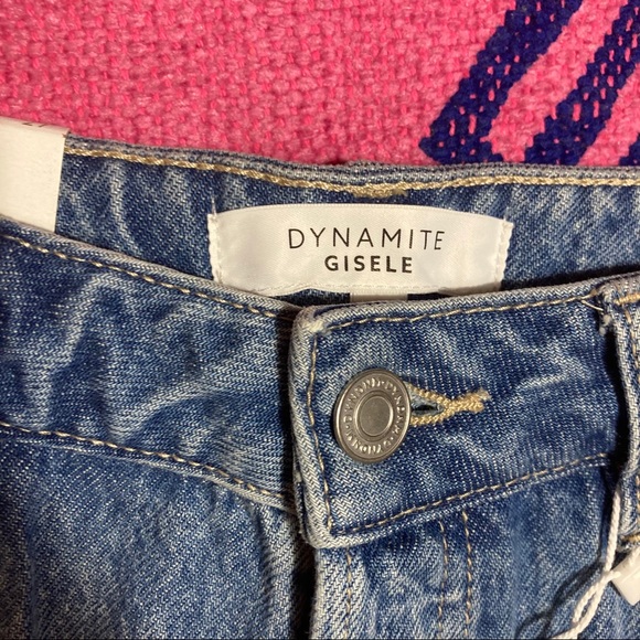NWT high-rise Gisele jeans w/ankle slits- Dynamite - Picture 9 of 10